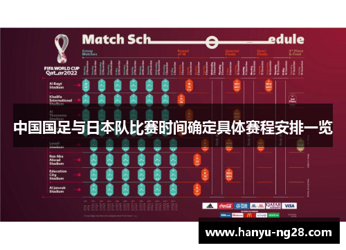 中国国足与日本队比赛时间确定具体赛程安排一览